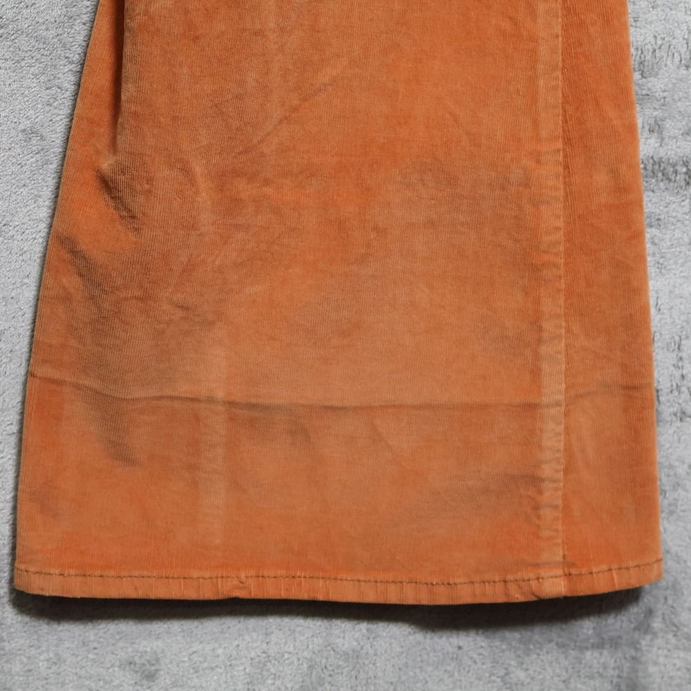 We The Free Womens Pants 31 Orange Corduroy Flared Wide Leg High Rise - Picture 8 of 14